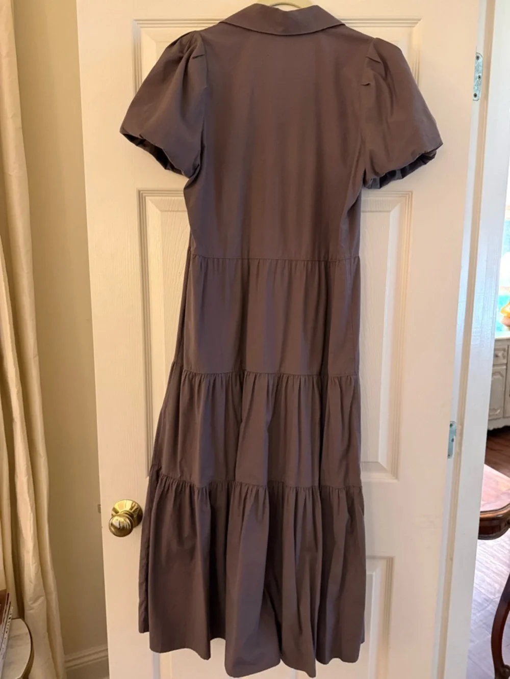 Brochu Walker Tiered Button-Front Midi Dress in Dusty Mauve - Picture 5 of 5